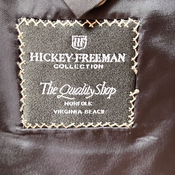 Hickey Freeman Boardroom Gray 100% Wool Two Button Suit Jacket Blazer Size 40R - Picture 6 of 14